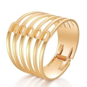 BEAUTIFUL Gold Hinged Cuff